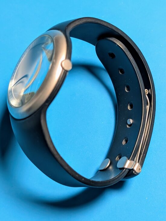 2004 Alessi Tondo AL7002 Watch by Alberto Meda 38mm by Seiko Black/Grey/Orange main image 8